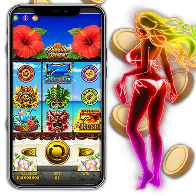 ハワイアンドリーム(Hawaiian Dream)のスロット画面